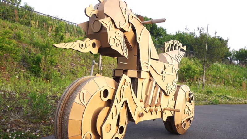 《塞尔达传说：荒野之息》林克大师摩托车100%还原，纸板也能变神器
